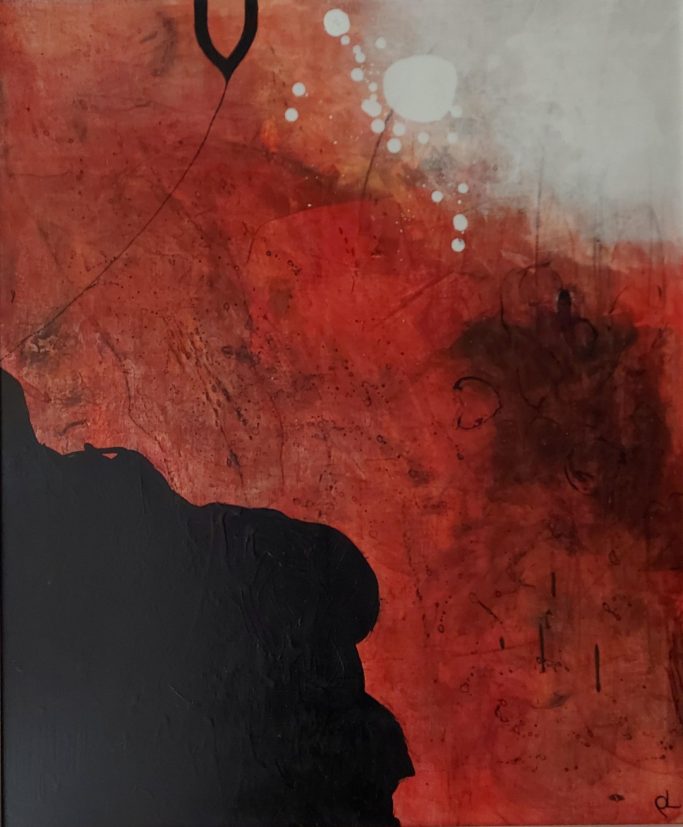 Flamenco, Mixed media on canvas, 94x79 cm, framed