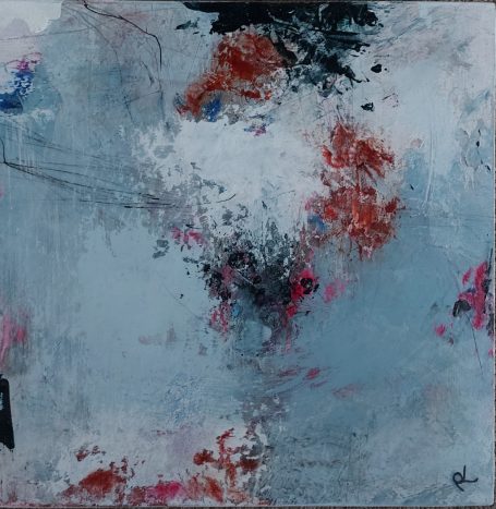 'Free-standing', Mixed media on cradled panel, 30x30 cm, £295